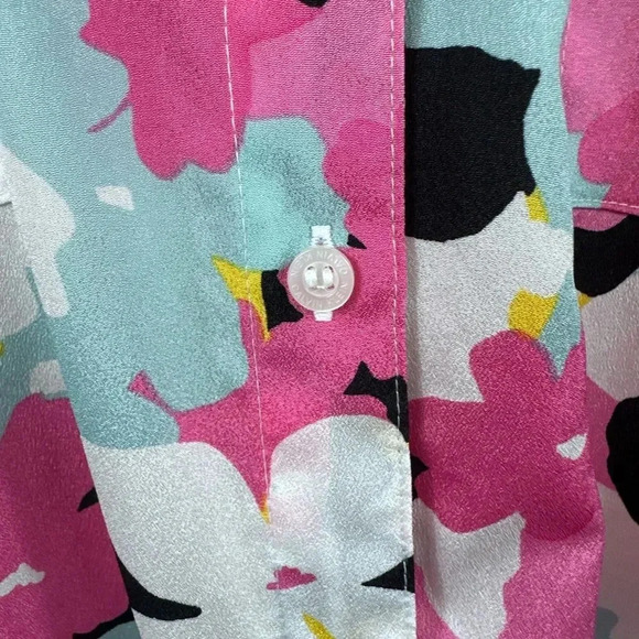 Calvin Klein colorful multi print top with long sleeves size XL - Picture 8 of 12